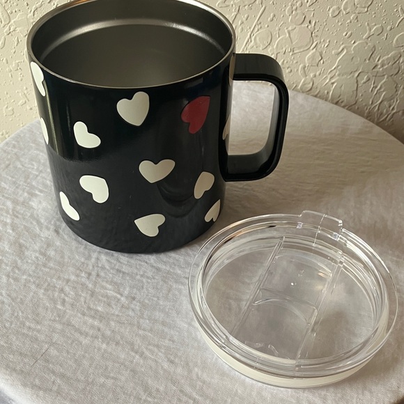 Kate Spade: Black/White/Red Hearts Insulated Mug- 12 oz - Picture 11 of 16